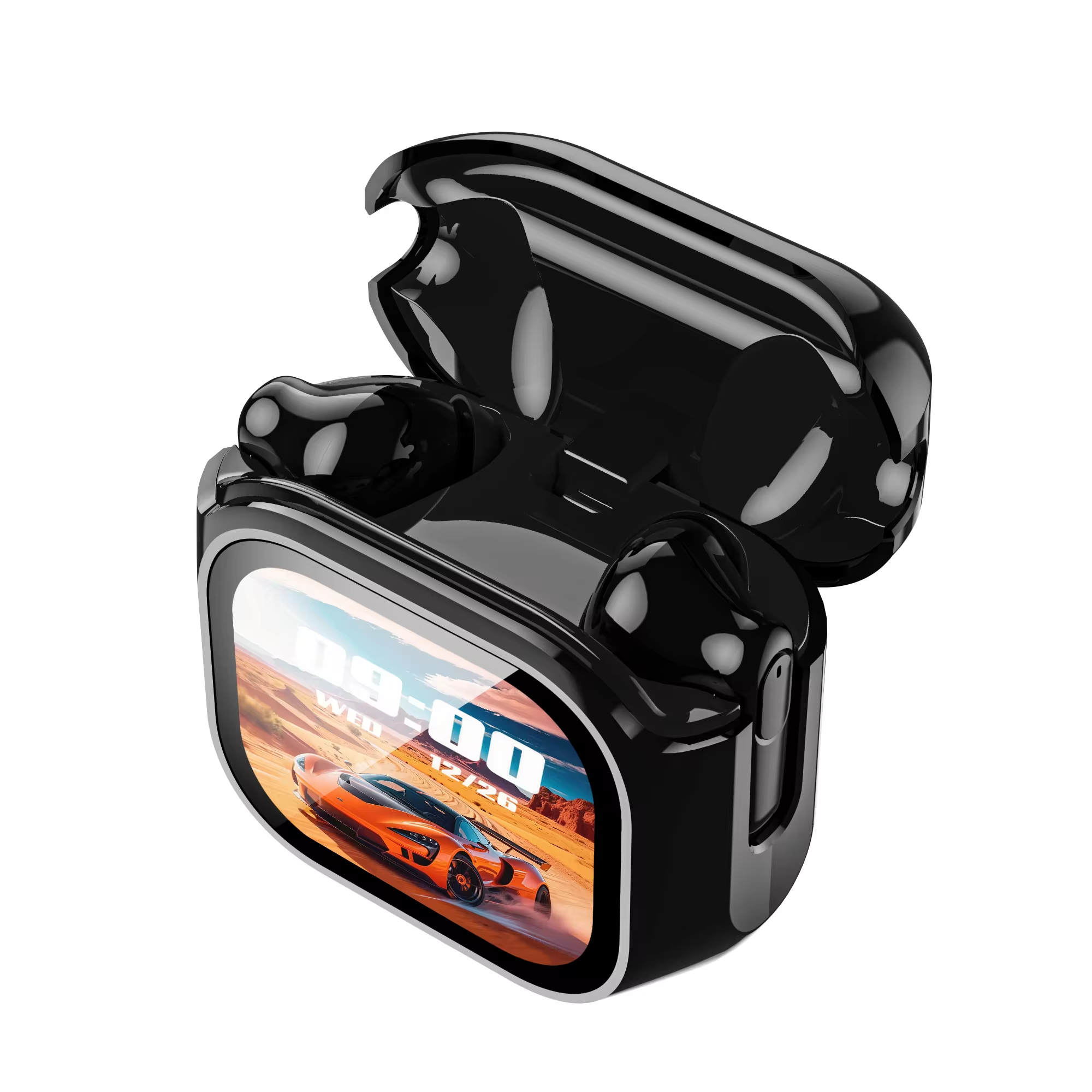 KY55 TWS Wireless Earbuds with Smart Touch Screen Charging Case
