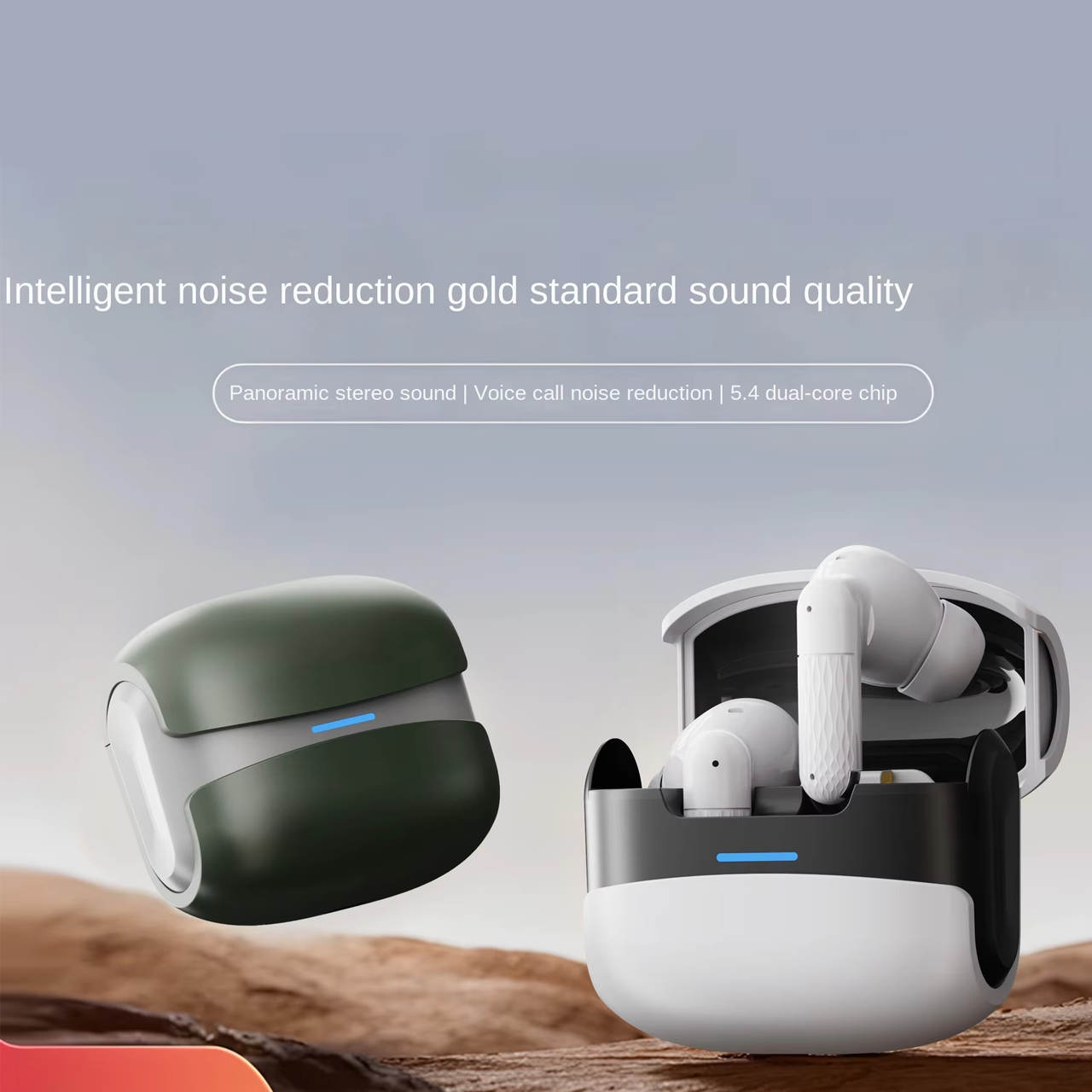 Wireless Bluetooth 5.4 Earphones – Noise Reduction Panoramic Stereo TWS Earbuds