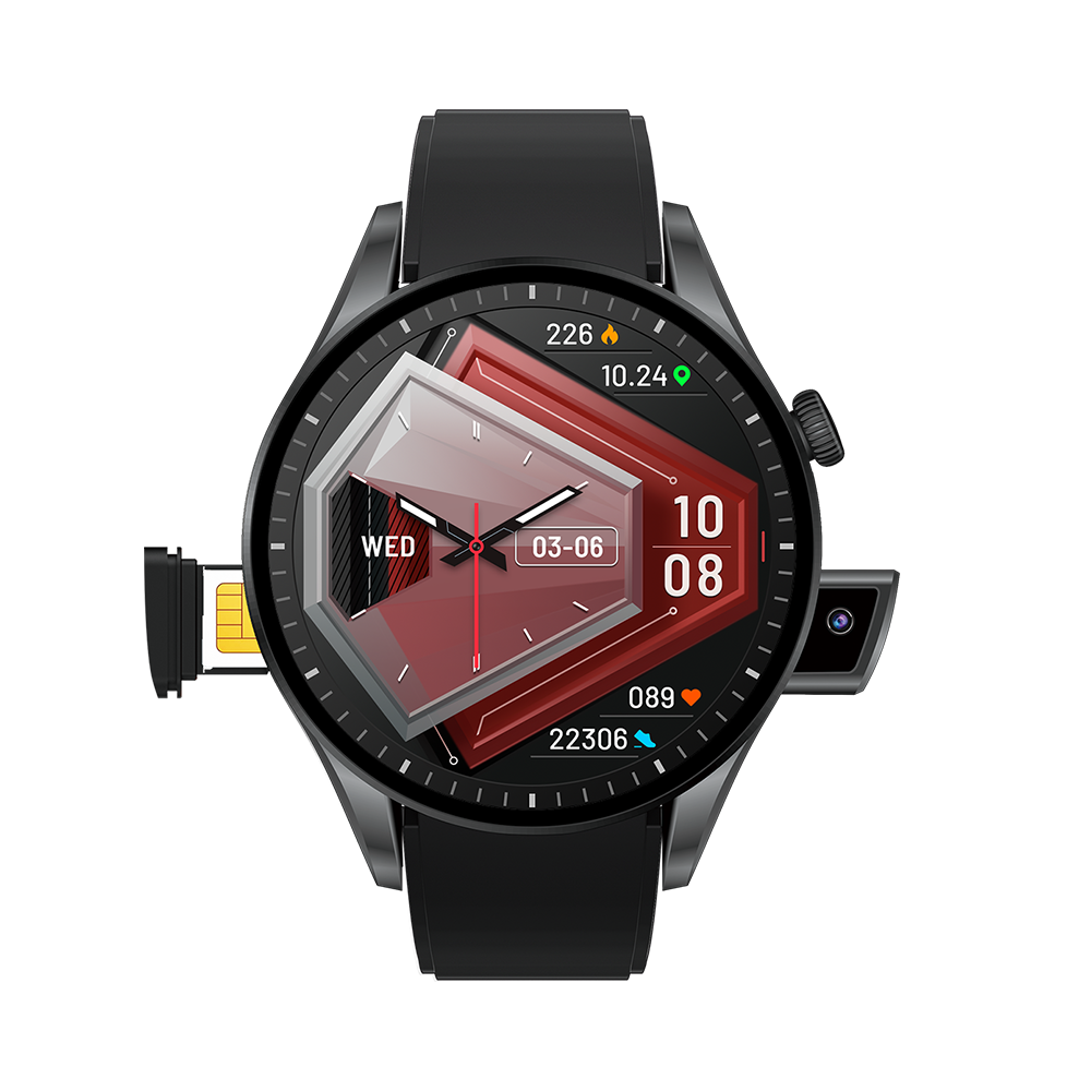 4G Dual Chip SIM Card Smartwatch with Pull-Out Camera & Bluetooth Calling