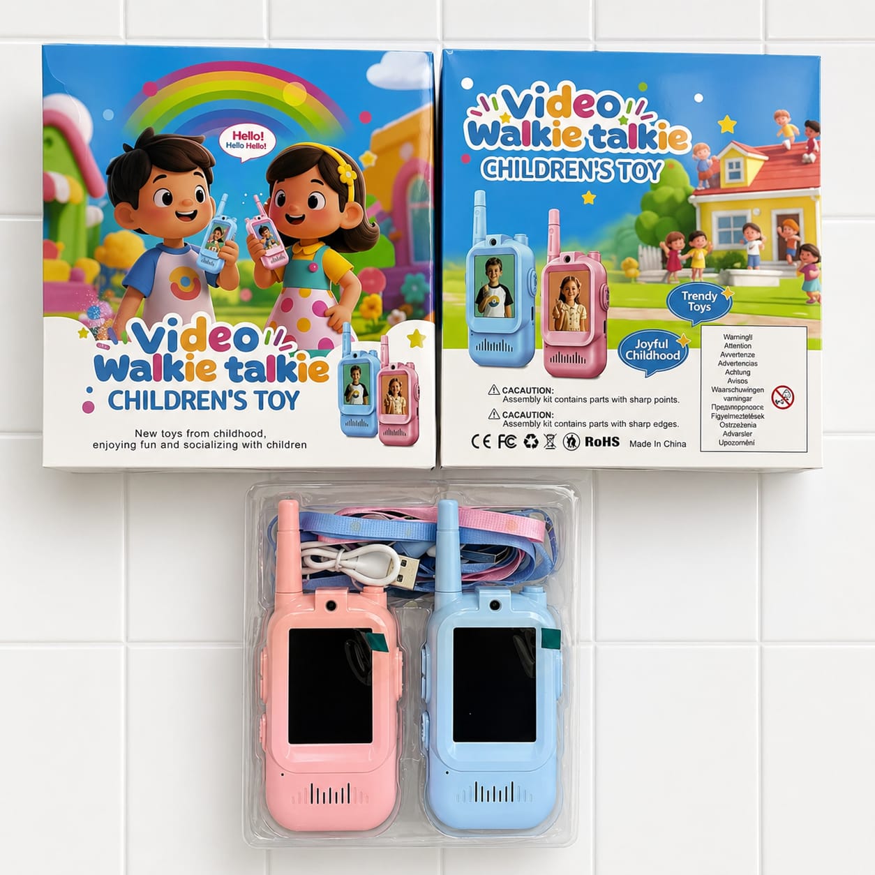 Kids' Wireless Video Walkie Talkie Set (2-Piece)